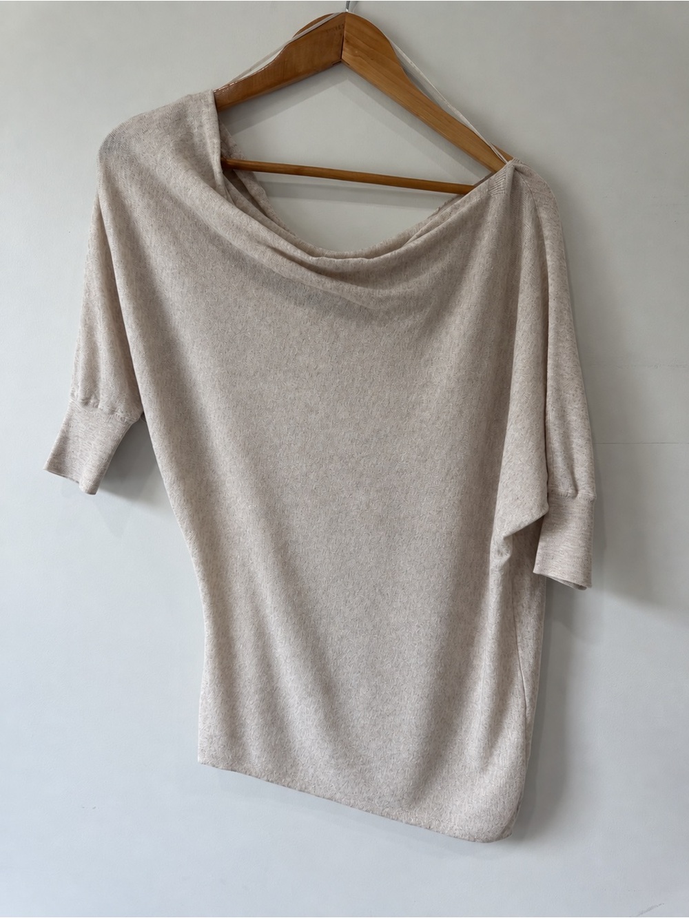 REISS Women’s Cream Linen Cotton Wool Blend Top